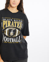 Vintage, 1999, MLB, Pittsburgh, Pirates, Tee, The Real Deal, size medium, colour Black, newtown, sydney, australia, thrift store, opshop, preloved, secondhand, sustainable, retro, antique, 70s, 80s, 90s, 2000s, 00s, fashion, clothing, streetwear, trendy, garment, style, boutique, store, shop, archive, sale, cheap, best, top, T-Shirts