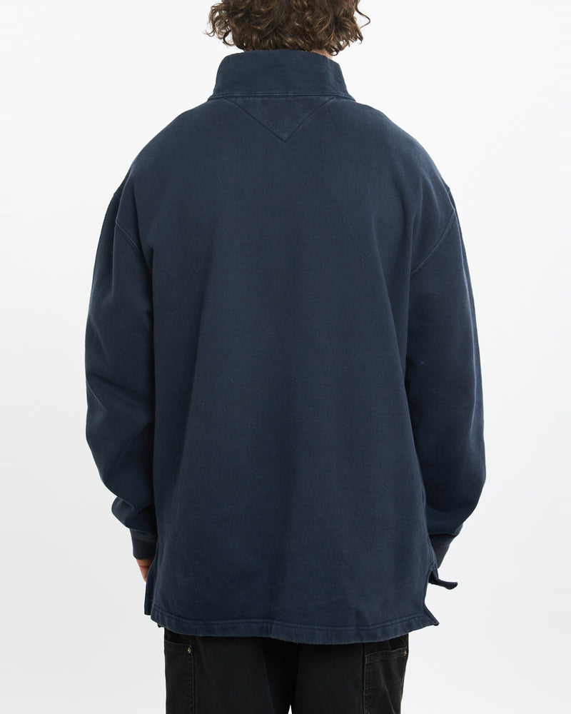 Vintage 90s Tommy Hilfiger Quarter Zip Sweatshirt <br>L , The Real Deal , newtown, sydney, australia, thrift store, opshop, preloved, secondhand, sustainable, retro, antique, 70s, 80s, 90s, 2000s, 00s, fashion, clothing, streetwear, trendy, garment, style, boutique, store, shop, archive, sale, cheap, best, top