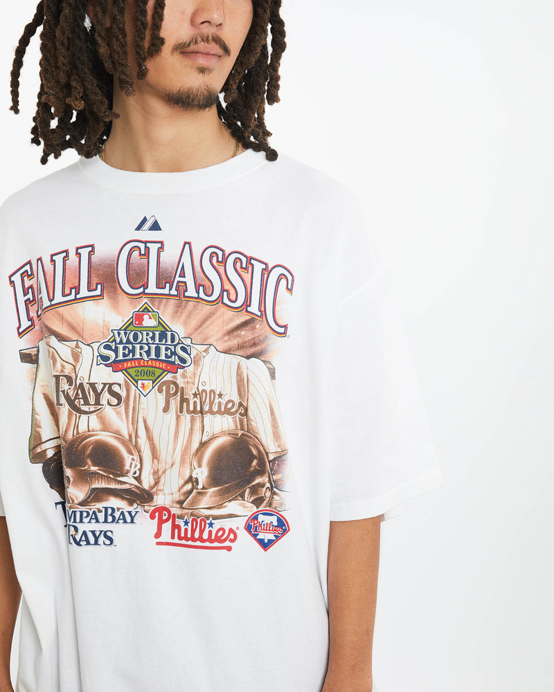 Vintage MLB World Series Tee <br>XL , The Real Deal , newtown, sydney, australia, thrift store, opshop, preloved, secondhand, sustainable, retro, antique, 70s, 80s, 90s, 2000s, 00s, fashion, clothing, streetwear, trendy, garment, style, boutique, store, shop, archive, sale, cheap, best, top