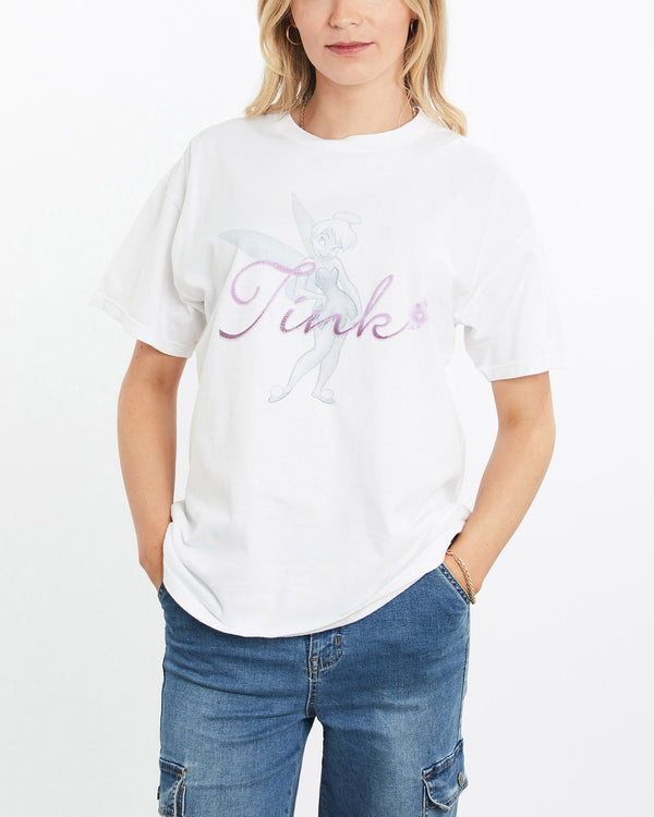 Vintage, 90s, Disney, Tinkerbell, Tee, The Real Deal, size medium, colour White, newtown, sydney, australia, thrift store, opshop, preloved, secondhand, sustainable, retro, antique, 70s, 80s, 90s, 2000s, 00s, fashion, clothing, streetwear, trendy, garment, style, boutique, store, shop, archive, sale, cheap, best, top, T-Shirts
