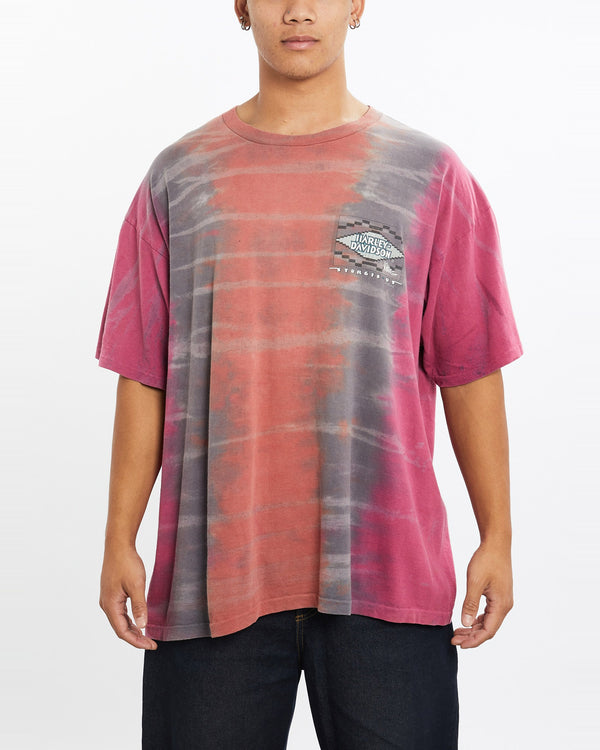 Vintage, 1995, Harley, Davidson, Sturgis, Motorcycle, Rally, Tie, Dye, Tee, The Real Deal, size extra large, colour Multicolour, newtown, sydney, australia, thrift store, opshop, preloved, secondhand, sustainable, retro, antique, 70s, 80s, 90s, 2000s, 00s, fashion, clothing, streetwear, trendy, garment, style, boutique, store, shop, archive, sale, cheap, best, top, T-Shirts