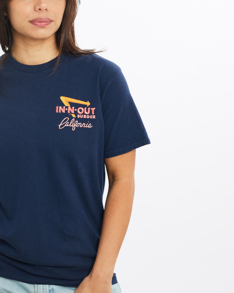 Vintage, In-N-Out, Burger, Tee, The Real Deal, size double extra small, colour Navy, newtown, sydney, australia, thrift store, opshop, preloved, secondhand, sustainable, retro, antique, 70s, 80s, 90s, 2000s, 00s, fashion, clothing, streetwear, trendy, garment, style, boutique, store, shop, archive, sale, cheap, best, top, T-Shirts