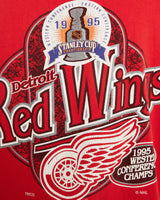 Vintage, 1995, NHL, Detroit, Red, Wings, Tee, The Real Deal, size extra large, colour Red, newtown, sydney, australia, thrift store, opshop, preloved, secondhand, sustainable, retro, antique, 70s, 80s, 90s, 2000s, 00s, fashion, clothing, streetwear, trendy, garment, style, boutique, store, shop, archive, sale, cheap, best, top, T-Shirts