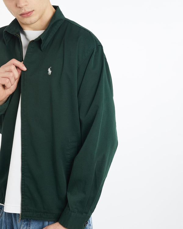 Vintage, 90s, Polo, Ralph, Lauren, Harrington, Jacket, The Real Deal, size extra large, colour Green, newtown, sydney, australia, thrift store, opshop, preloved, secondhand, sustainable, retro, antique, 70s, 80s, 90s, 2000s, 00s, fashion, clothing, streetwear, trendy, garment, style, boutique, store, shop, archive, sale, cheap, best, top, Jackets
