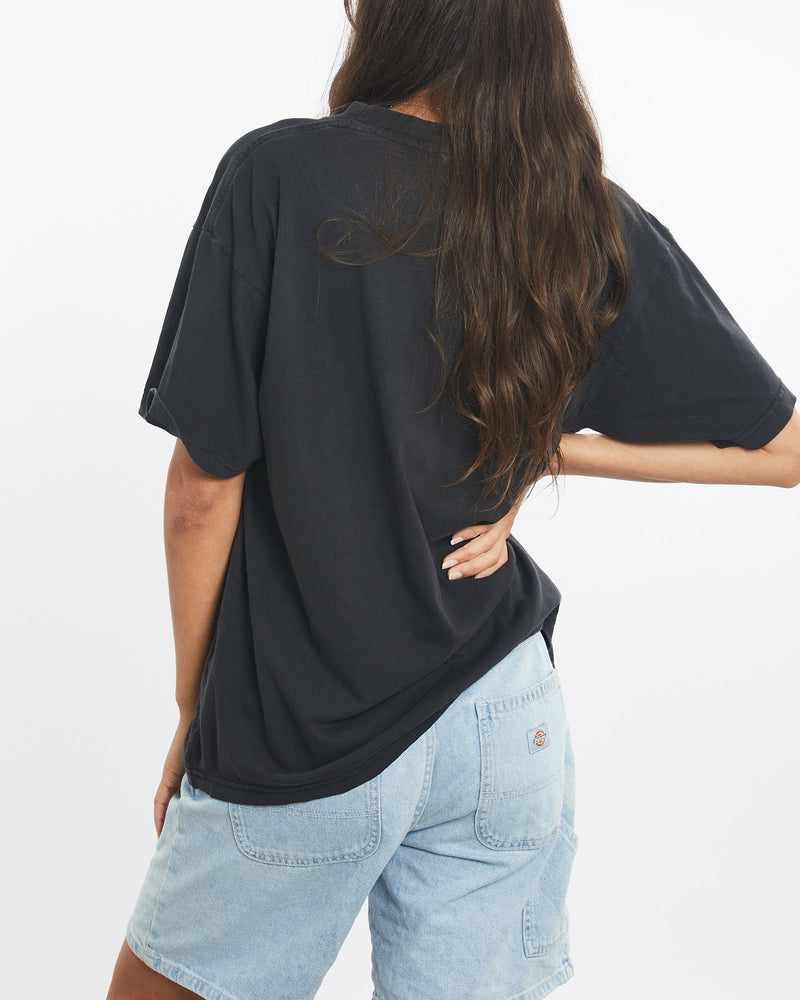 Vintage, 90s, Easy, Rider', Wolf, Motorbike, Tee, The Real Deal, size small, colour Black, newtown, sydney, australia, thrift store, opshop, preloved, secondhand, sustainable, retro, antique, 70s, 80s, 90s, 2000s, 00s, fashion, clothing, streetwear, trendy, garment, style, boutique, store, shop, archive, sale, cheap, best, top, T-Shirts