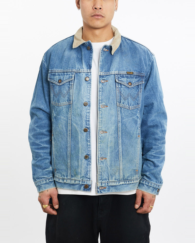 Vintage, Wrangler, Blanket, Lined, Denim, Jacket, The Real Deal, size extra large, colour Blue, newtown, sydney, australia, thrift store, opshop, preloved, secondhand, sustainable, retro, antique, 70s, 80s, 90s, 2000s, 00s, fashion, clothing, streetwear, trendy, garment, style, boutique, store, shop, archive, sale, cheap, best, top, Jackets