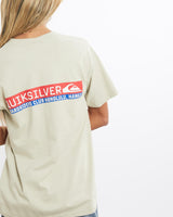 Vintage, Quiksilver, Surf, Tee, The Real Deal, size extra small, colour Beige, newtown, sydney, australia, thrift store, opshop, preloved, secondhand, sustainable, retro, antique, 70s, 80s, 90s, 2000s, 00s, fashion, clothing, streetwear, trendy, garment, style, boutique, store, shop, archive, sale, cheap, best, top, T-Shirts