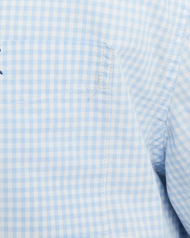 Vintage, 90s, Polo, Ralph, Lauren, Short, Sleeve, Button, Up, Shirt, The Real Deal, size extra large, colour Blue, newtown, sydney, australia, thrift store, opshop, preloved, secondhand, sustainable, retro, antique, 70s, 80s, 90s, 2000s, 00s, fashion, clothing, streetwear, trendy, garment, style, boutique, store, shop, archive, sale, cheap, best, top, Shirts