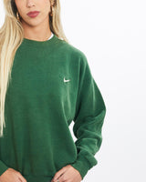 Vintage, 90s, Nike, Sweatshirt, The Real Deal, size extra small, colour Green, newtown, sydney, australia, thrift store, opshop, preloved, secondhand, sustainable, retro, antique, 70s, 80s, 90s, 2000s, 00s, fashion, clothing, streetwear, trendy, garment, style, boutique, store, shop, archive, sale, cheap, best, top, Sweats and hoodies