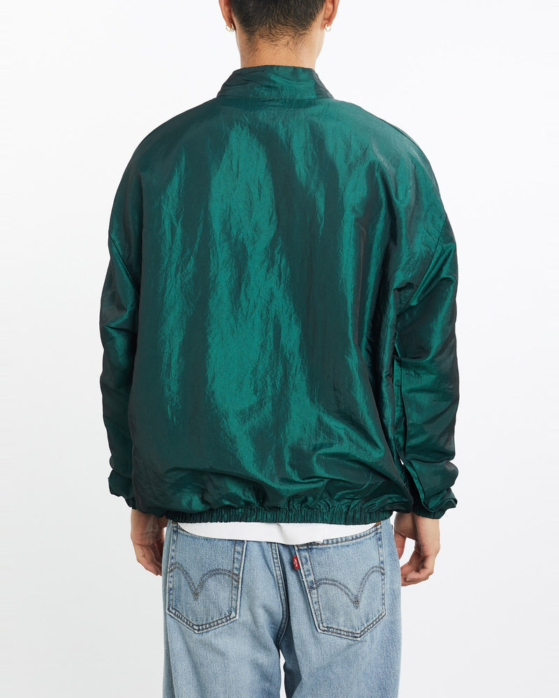 Vintage, 90s, Surf, Style, Windbreaker, Jacket, The Real Deal, size large, colour Green, newtown, sydney, australia, thrift store, opshop, preloved, secondhand, sustainable, retro, antique, 70s, 80s, 90s, 2000s, 00s, fashion, clothing, streetwear, trendy, garment, style, boutique, store, shop, archive, sale, cheap, best, top, Jackets