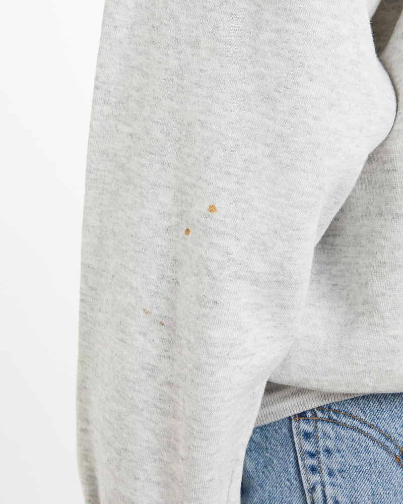 Vintage, 90s, MLB, Cleveland, Indians, Sweatshirt, The Real Deal, size extra small, colour Grey, newtown, sydney, australia, thrift store, opshop, preloved, secondhand, sustainable, retro, antique, 70s, 80s, 90s, 2000s, 00s, fashion, clothing, streetwear, trendy, garment, style, boutique, store, shop, archive, sale, cheap, best, top, Sweats and hoodies