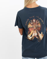 Vintage, Hard, Rock, Cafe, Tee, The Real Deal, size extra small, colour Navy, newtown, sydney, australia, thrift store, opshop, preloved, secondhand, sustainable, retro, antique, 70s, 80s, 90s, 2000s, 00s, fashion, clothing, streetwear, trendy, garment, style, boutique, store, shop, archive, sale, cheap, best, top, T-Shirts