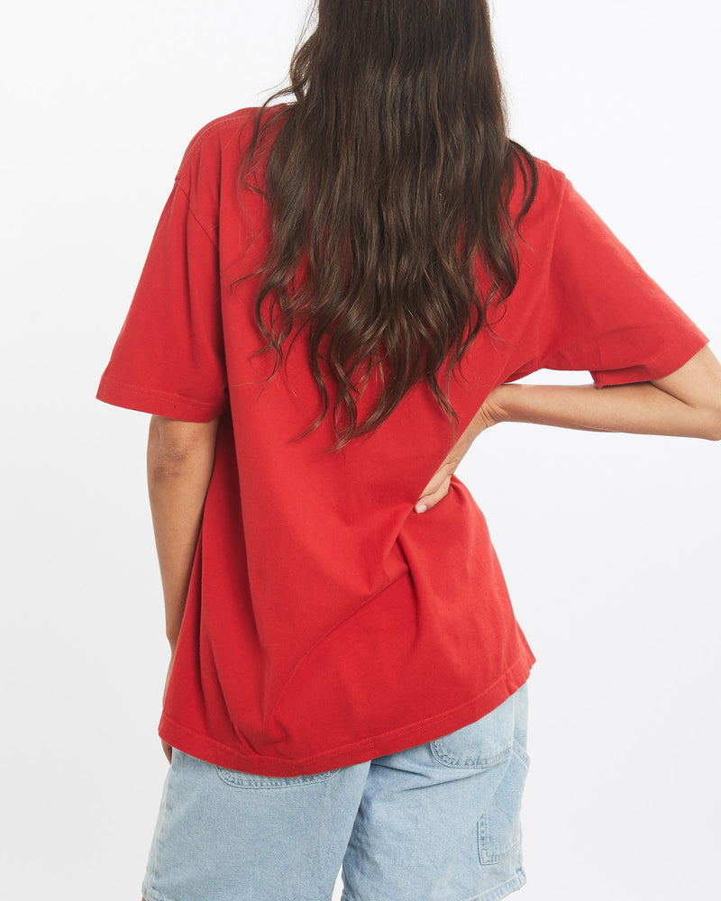 Vintage, Nike, Tee, The Real Deal, size small, colour Red, newtown, sydney, australia, thrift store, opshop, preloved, secondhand, sustainable, retro, antique, 70s, 80s, 90s, 2000s, 00s, fashion, clothing, streetwear, trendy, garment, style, boutique, store, shop, archive, sale, cheap, best, top, T-Shirts