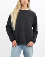 Vintage, 90s, Nike, Sweatshirt, The Real Deal, size extra small, colour Black, newtown, sydney, australia, thrift store, opshop, preloved, secondhand, sustainable, retro, antique, 70s, 80s, 90s, 2000s, 00s, fashion, clothing, streetwear, trendy, garment, style, boutique, store, shop, archive, sale, cheap, best, top, Sweats and hoodies