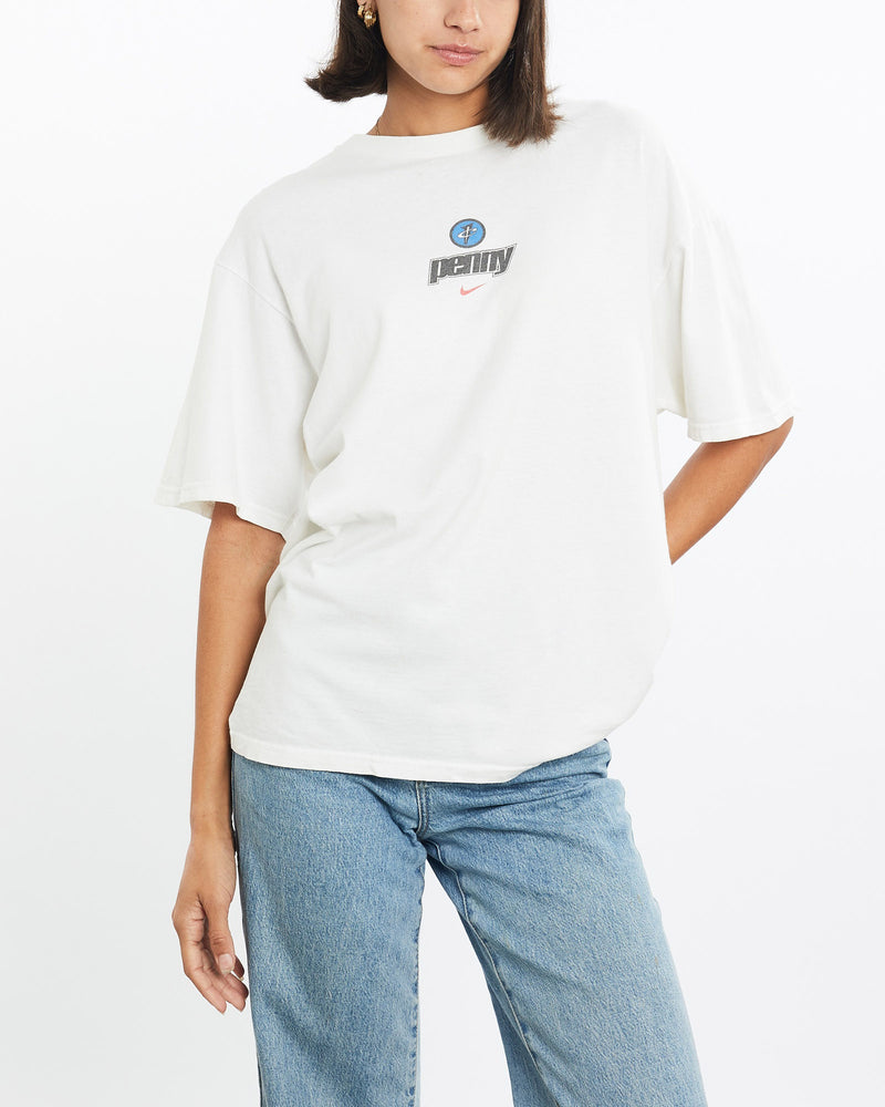 Vintage, 90s, Nike, NBA, Penny, Hardaway, Tee, The Real Deal, size small, colour White, newtown, sydney, australia, thrift store, opshop, preloved, secondhand, sustainable, retro, antique, 70s, 80s, 90s, 2000s, 00s, fashion, clothing, streetwear, trendy, garment, style, boutique, store, shop, archive, sale, cheap, best, top, T-Shirts