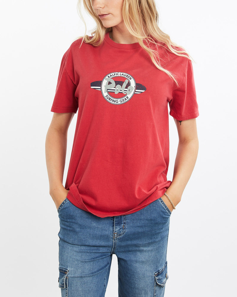 Vintage, 90s, Ralph, Lauren, Polo, Sport, Surfing, Gear, Tee, The Real Deal, size medium, colour Red, newtown, sydney, australia, thrift store, opshop, preloved, secondhand, sustainable, retro, antique, 70s, 80s, 90s, 2000s, 00s, fashion, clothing, streetwear, trendy, garment, style, boutique, store, shop, archive, sale, cheap, best, top, T-Shirts