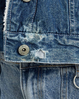 Vintage, Looney, Tunes, Sherpa, Lined, Denim, Jacket, The Real Deal, size extra small, colour Blue, newtown, sydney, australia, thrift store, opshop, preloved, secondhand, sustainable, retro, antique, 70s, 80s, 90s, 2000s, 00s, fashion, clothing, streetwear, trendy, garment, style, boutique, store, shop, archive, sale, cheap, best, top, Jackets