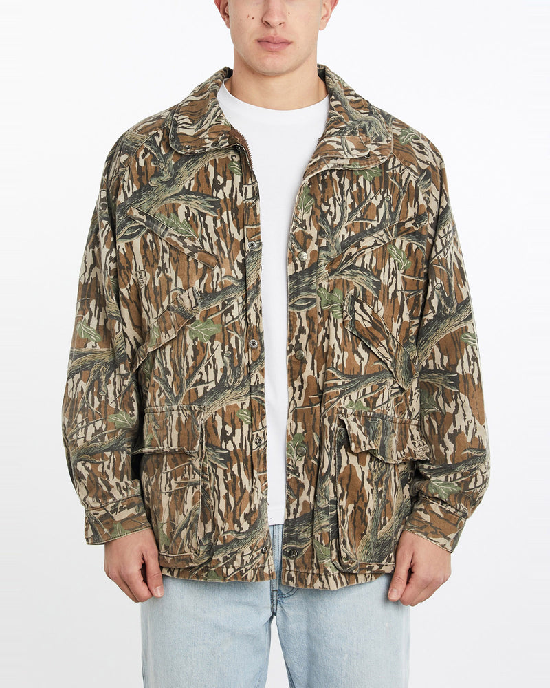 Vintage, Realtree, Camo, Jacket, The Real Deal, size double extra large, colour Green, newtown, sydney, australia, thrift store, opshop, preloved, secondhand, sustainable, retro, antique, 70s, 80s, 90s, 2000s, 00s, fashion, clothing, streetwear, trendy, garment, style, boutique, store, shop, archive, sale, cheap, best, top, Jackets