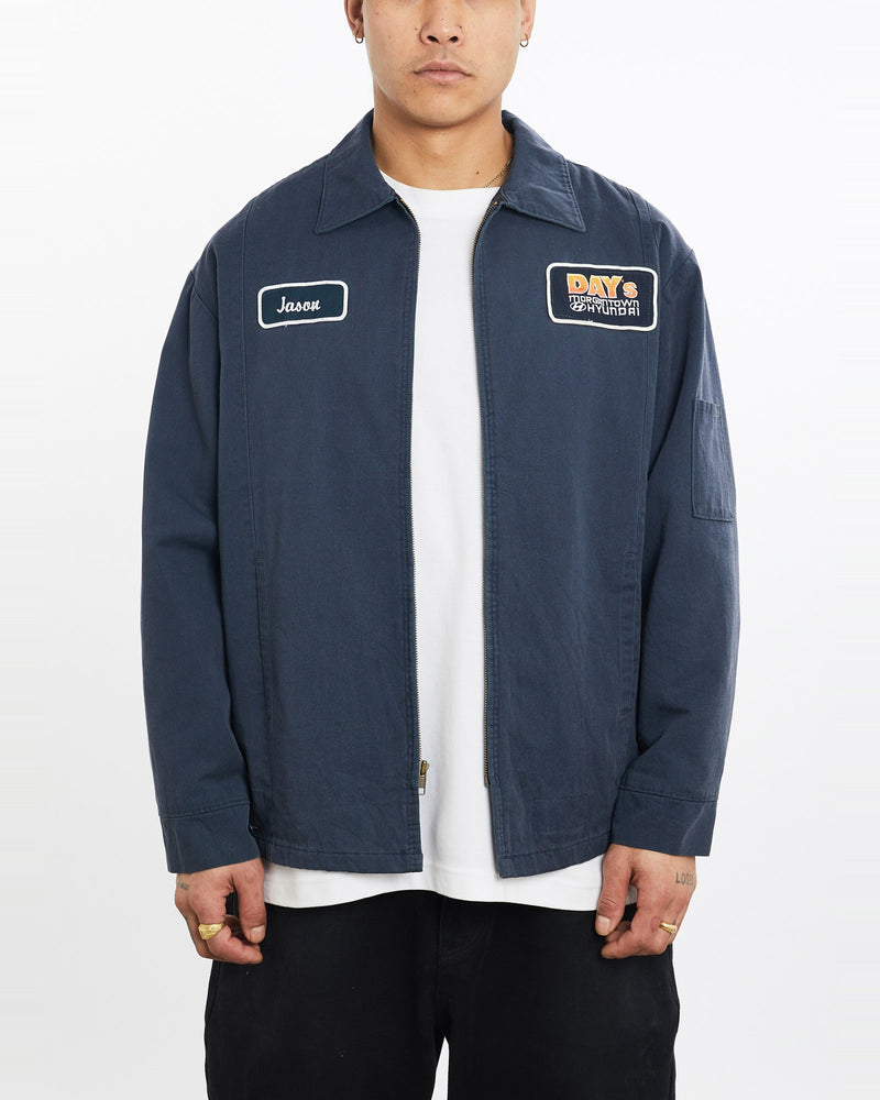 Vintage, Mechanic, Jacket, The Real Deal, size extra large, colour Navy, newtown, sydney, australia, thrift store, opshop, preloved, secondhand, sustainable, retro, antique, 70s, 80s, 90s, 2000s, 00s, fashion, clothing, streetwear, trendy, garment, style, boutique, store, shop, archive, sale, cheap, best, top, Jackets