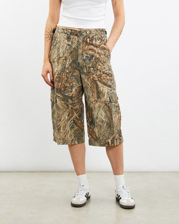 Vintage, Realtree, Camo, Cargo, Shorts, The Real Deal, size 31", colour Green, newtown, sydney, australia, thrift store, opshop, preloved, secondhand, sustainable, retro, antique, 70s, 80s, 90s, 2000s, 00s, fashion, clothing, streetwear, trendy, garment, style, boutique, store, shop, archive, sale, cheap, best, top, Shorts