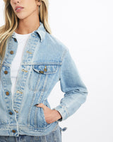 Vintage, Lee, Denim, Jacket, The Real Deal, size extra small, colour Blue, newtown, sydney, australia, thrift store, opshop, preloved, secondhand, sustainable, retro, antique, 70s, 80s, 90s, 2000s, 00s, fashion, clothing, streetwear, trendy, garment, style, boutique, store, shop, archive, sale, cheap, best, top, Jackets