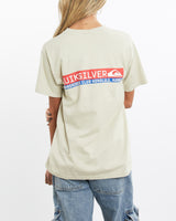 Vintage, Quiksilver, Surf, Tee, The Real Deal, size extra small, colour Beige, newtown, sydney, australia, thrift store, opshop, preloved, secondhand, sustainable, retro, antique, 70s, 80s, 90s, 2000s, 00s, fashion, clothing, streetwear, trendy, garment, style, boutique, store, shop, archive, sale, cheap, best, top, T-Shirts