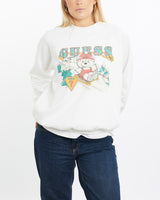 Vintage, 1988, Guess, USA, Sweatshirt, The Real Deal, size small, colour White, newtown, sydney, australia, thrift store, opshop, preloved, secondhand, sustainable, retro, antique, 70s, 80s, 90s, 2000s, 00s, fashion, clothing, streetwear, trendy, garment, style, boutique, store, shop, archive, sale, cheap, best, top, Sweats and hoodies
