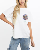 Vintage, 90s, Create, World, Peace', Tee, The Real Deal, size extra small, colour White, newtown, sydney, australia, thrift store, opshop, preloved, secondhand, sustainable, retro, antique, 70s, 80s, 90s, 2000s, 00s, fashion, clothing, streetwear, trendy, garment, style, boutique, store, shop, archive, sale, cheap, best, top, T-Shirts