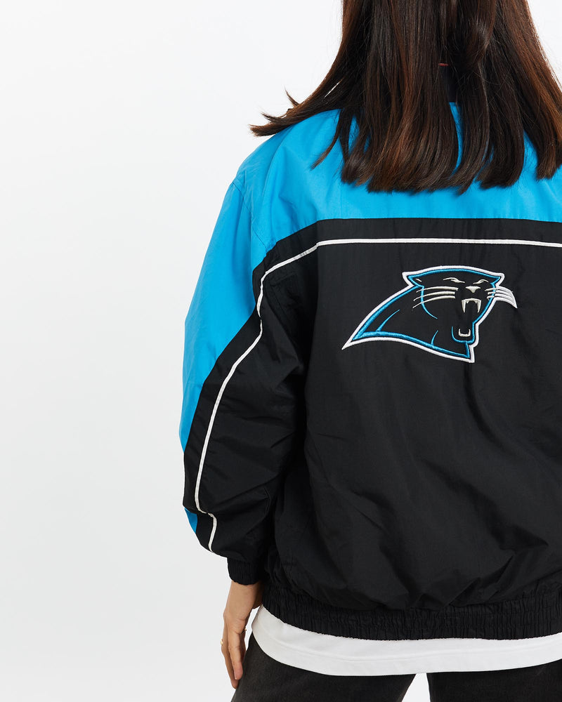 Vintage, Reebok, NFL, Carolina, Panthers, Track, Jacket, The Real Deal, size double extra small, colour Navy, newtown, sydney, australia, thrift store, opshop, preloved, secondhand, sustainable, retro, antique, 70s, 80s, 90s, 2000s, 00s, fashion, clothing, streetwear, trendy, garment, style, boutique, store, shop, archive, sale, cheap, best, top, Jackets