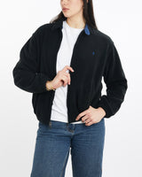 Vintage, 90s, Polo, Ralph, Lauren, Golf, Fleece, Harrington, Jacket, The Real Deal, size medium, colour Black, newtown, sydney, australia, thrift store, opshop, preloved, secondhand, sustainable, retro, antique, 70s, 80s, 90s, 2000s, 00s, fashion, clothing, streetwear, trendy, garment, style, boutique, store, shop, archive, sale, cheap, best, top, Jackets