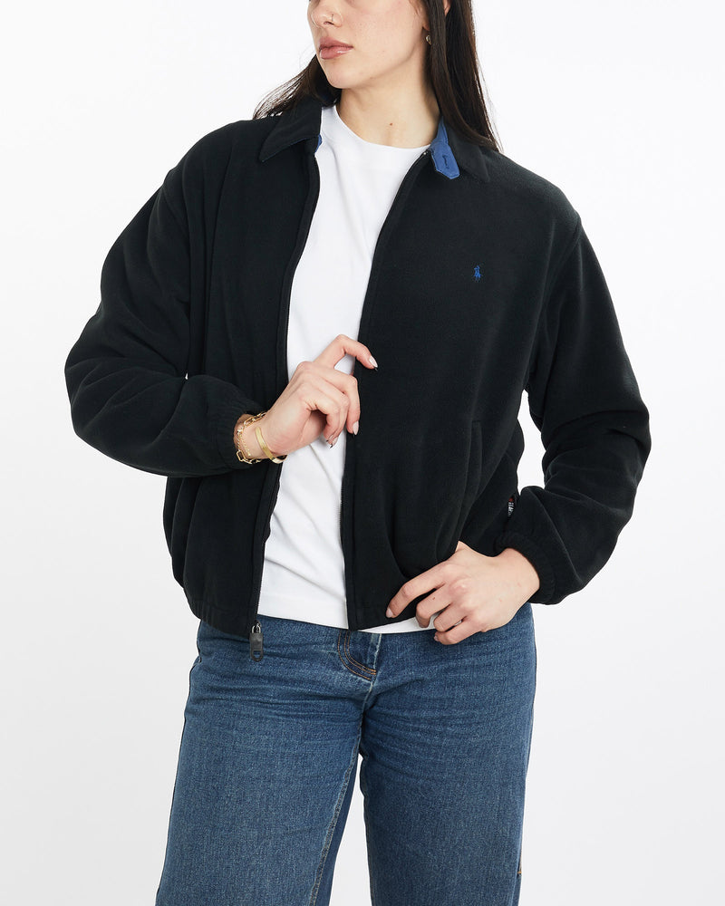 Vintage, 90s, Polo, Ralph, Lauren, Golf, Fleece, Harrington, Jacket, The Real Deal, size medium, colour Black, newtown, sydney, australia, thrift store, opshop, preloved, secondhand, sustainable, retro, antique, 70s, 80s, 90s, 2000s, 00s, fashion, clothing, streetwear, trendy, garment, style, boutique, store, shop, archive, sale, cheap, best, top, Jackets