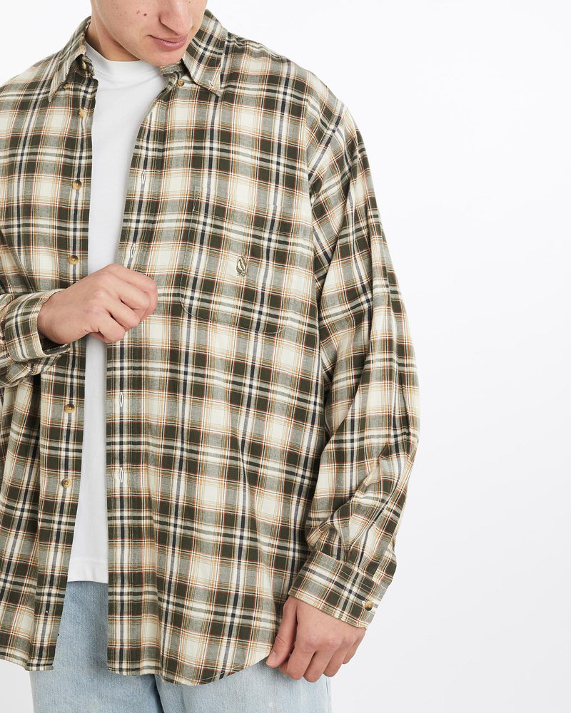 Vintage, 90s, Nautica, Flannelette, Button, Up, Shirt, The Real Deal, size double extra large, colour Multicolour, newtown, sydney, australia, thrift store, opshop, preloved, secondhand, sustainable, retro, antique, 70s, 80s, 90s, 2000s, 00s, fashion, clothing, streetwear, trendy, garment, style, boutique, store, shop, archive, sale, cheap, best, top, Shirts