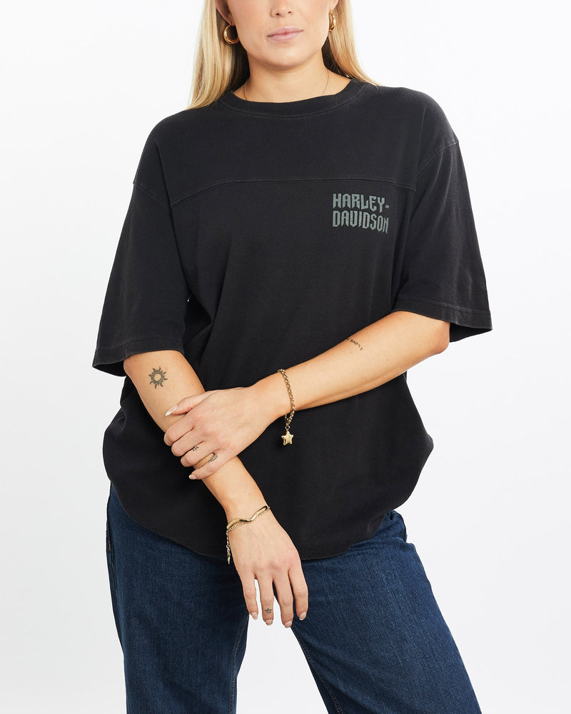 Vintage, Harley, Davidson, Tee, The Real Deal, size large, colour Black, newtown, sydney, australia, thrift store, opshop, preloved, secondhand, sustainable, retro, antique, 70s, 80s, 90s, 2000s, 00s, fashion, clothing, streetwear, trendy, garment, style, boutique, store, shop, archive, sale, cheap, best, top, T-Shirts