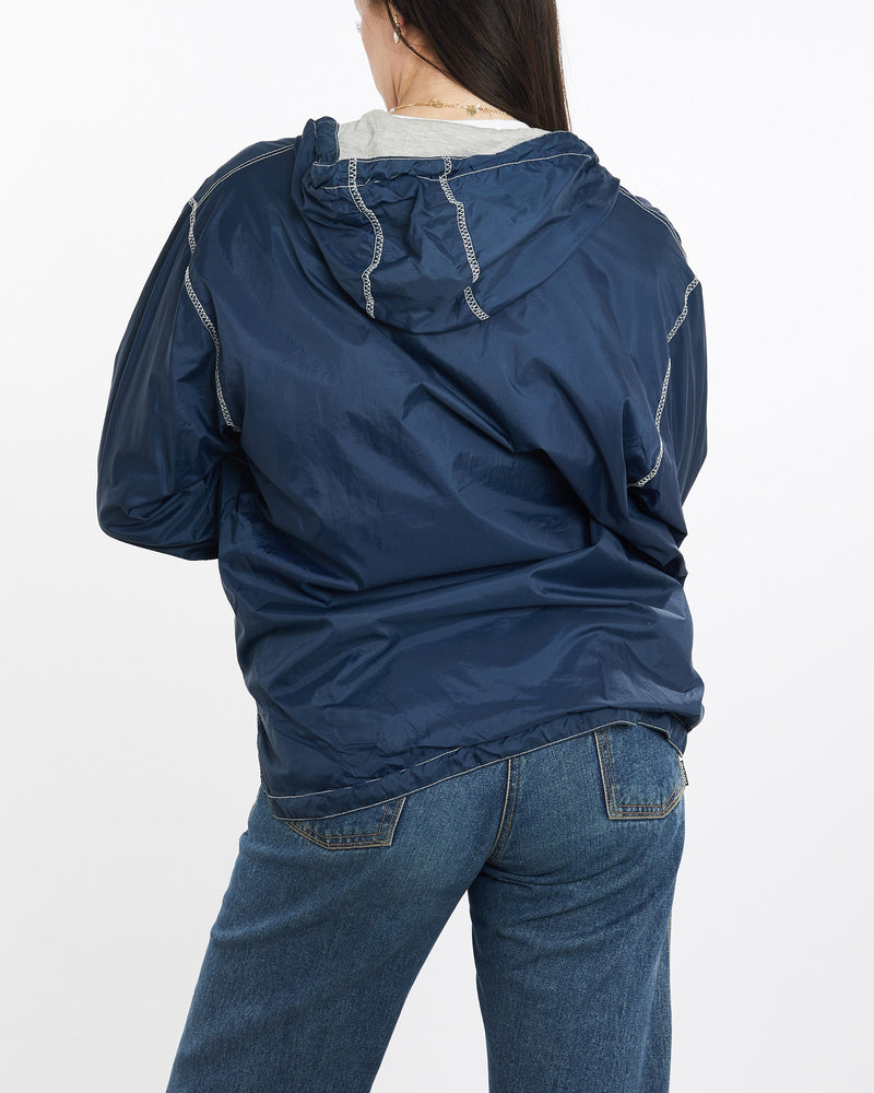 Vintage, 90s, Reebok, Windbreaker, Jacket, The Real Deal, size small, colour Navy, newtown, sydney, australia, thrift store, opshop, preloved, secondhand, sustainable, retro, antique, 70s, 80s, 90s, 2000s, 00s, fashion, clothing, streetwear, trendy, garment, style, boutique, store, shop, archive, sale, cheap, best, top, Jackets