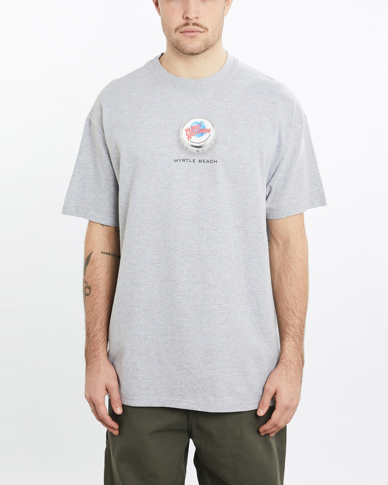 Vintage, Planet, Hollywood, Tee, The Real Deal, size extra large, colour Grey, newtown, sydney, australia, thrift store, opshop, preloved, secondhand, sustainable, retro, antique, 70s, 80s, 90s, 2000s, 00s, fashion, clothing, streetwear, trendy, garment, style, boutique, store, shop, archive, sale, cheap, best, top, T-Shirts