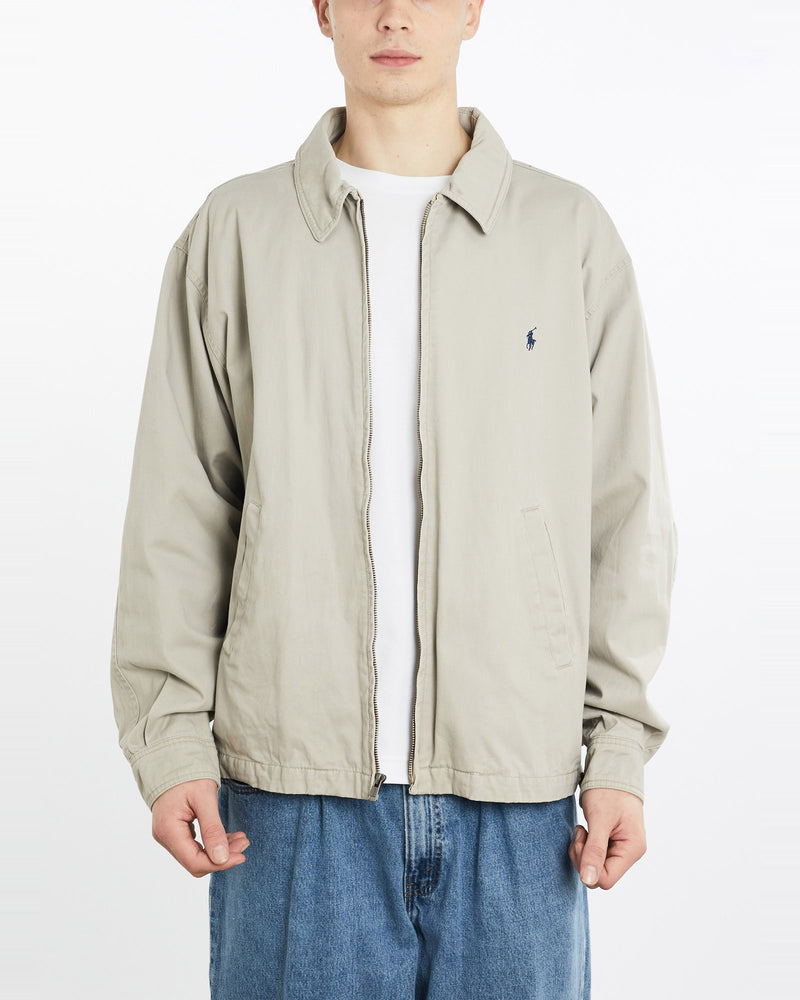 Vintage, 90s, Polo, Ralph, Lauren, Harrington, Jacket, The Real Deal, size extra large, colour Beige, newtown, sydney, australia, thrift store, opshop, preloved, secondhand, sustainable, retro, antique, 70s, 80s, 90s, 2000s, 00s, fashion, clothing, streetwear, trendy, garment, style, boutique, store, shop, archive, sale, cheap, best, top, Jackets