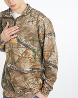 Vintage, Russell, Athletic, Realtree, Camo, Quarter, Zip, Sweatshirt, The Real Deal, size extra large, colour Brown, newtown, sydney, australia, thrift store, opshop, preloved, secondhand, sustainable, retro, antique, 70s, 80s, 90s, 2000s, 00s, fashion, clothing, streetwear, trendy, garment, style, boutique, store, shop, archive, sale, cheap, best, top, Sweats and hoodies