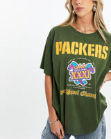 Vintage, 1997, NFL, Green, Bay, Packers, Tee, The Real Deal, size small, colour Green, newtown, sydney, australia, thrift store, opshop, preloved, secondhand, sustainable, retro, antique, 70s, 80s, 90s, 2000s, 00s, fashion, clothing, streetwear, trendy, garment, style, boutique, store, shop, archive, sale, cheap, best, top, T-Shirts
