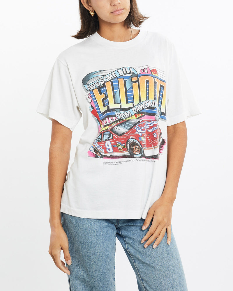 Vintage, 90s, Bill, Elliott, Racing, Tee, The Real Deal, size small, colour White, newtown, sydney, australia, thrift store, opshop, preloved, secondhand, sustainable, retro, antique, 70s, 80s, 90s, 2000s, 00s, fashion, clothing, streetwear, trendy, garment, style, boutique, store, shop, archive, sale, cheap, best, top, T-Shirts