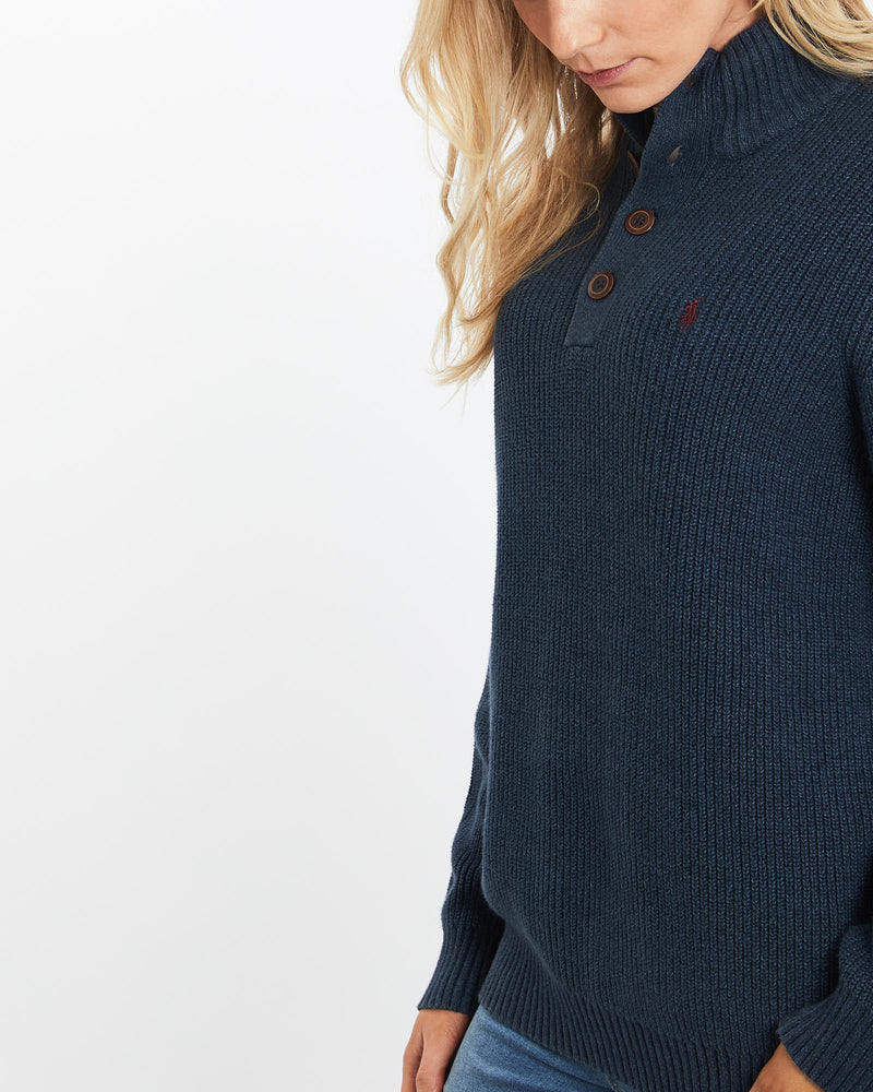 Vintage, 90s, Polo, Ralph, Lauren, Knit, Sweater, The Real Deal, size medium, colour Navy, newtown, sydney, australia, thrift store, opshop, preloved, secondhand, sustainable, retro, antique, 70s, 80s, 90s, 2000s, 00s, fashion, clothing, streetwear, trendy, garment, style, boutique, store, shop, archive, sale, cheap, best, top, Sweats and hoodies