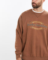 Vintage, Harley, Davidson, Sweatshirt, The Real Deal, size extra large, colour Brown, newtown, sydney, australia, thrift store, opshop, preloved, secondhand, sustainable, retro, antique, 70s, 80s, 90s, 2000s, 00s, fashion, clothing, streetwear, trendy, garment, style, boutique, store, shop, archive, sale, cheap, best, top, Sweats and hoodies