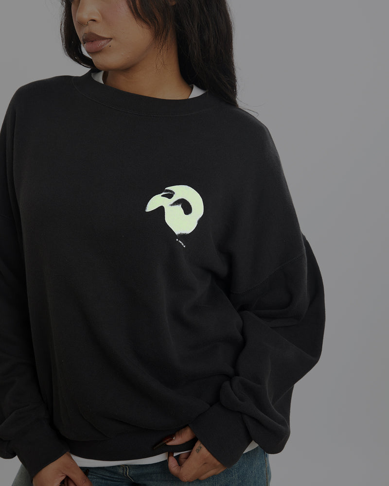 Vintage 1988 The Phantom of the Opera 'Glow in the Dark' Sweatshirt <br>S , The Real Deal , newtown, sydney, australia, thrift store, opshop, preloved, secondhand, sustainable, retro, antique, 70s, 80s, 90s, 2000s, 00s, fashion, clothing, streetwear, trendy, garment, style, boutique, store, shop, archive, sale, cheap, best, top