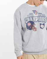 Vintage, Piqua, Indians, Football, Sweatshirt, The Real Deal, size large, colour Grey, newtown, sydney, australia, thrift store, opshop, preloved, secondhand, sustainable, retro, antique, 70s, 80s, 90s, 2000s, 00s, fashion, clothing, streetwear, trendy, garment, style, boutique, store, shop, archive, sale, cheap, best, top, Sweats and hoodies