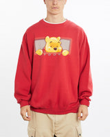 Vintage, 90s, Disney, Winnie, The, Pooh, Sweatshirt, The Real Deal, size extra large, colour Red, newtown, sydney, australia, thrift store, opshop, preloved, secondhand, sustainable, retro, antique, 70s, 80s, 90s, 2000s, 00s, fashion, clothing, streetwear, trendy, garment, style, boutique, store, shop, archive, sale, cheap, best, top, Sweats and hoodies