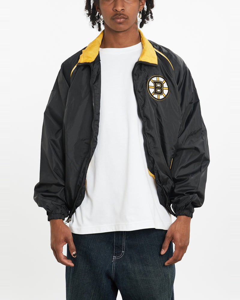 Vintage NHL Boston Bruins Windbreaker Jacket <br>M , The Real Deal , newtown, sydney, australia, thrift store, opshop, preloved, secondhand, sustainable, retro, antique, 70s, 80s, 90s, 2000s, 00s, fashion, clothing, streetwear, trendy, garment, style, boutique, store, shop, archive, sale, cheap, best, top