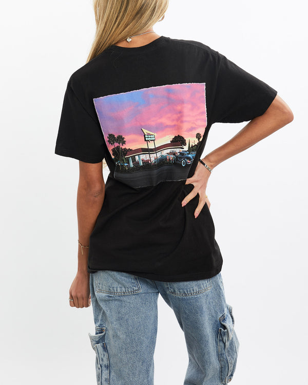 Vintage, In-N-Out, Burger, Tee, The Real Deal, size small, colour Black, newtown, sydney, australia, thrift store, opshop, preloved, secondhand, sustainable, retro, antique, 70s, 80s, 90s, 2000s, 00s, fashion, clothing, streetwear, trendy, garment, style, boutique, store, shop, archive, sale, cheap, best, top, T-Shirts