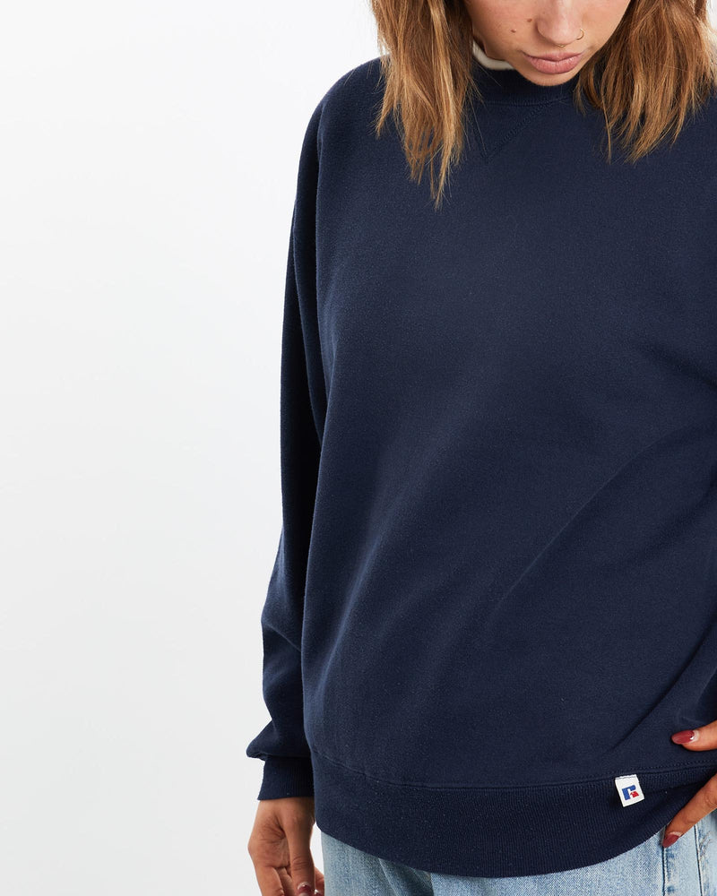 Vintage, 90s, Russell, Athletic, Sweatshirt, The Real Deal, size medium, colour Navy, newtown, sydney, australia, thrift store, opshop, preloved, secondhand, sustainable, retro, antique, 70s, 80s, 90s, 2000s, 00s, fashion, clothing, streetwear, trendy, garment, style, boutique, store, shop, archive, sale, cheap, best, top, Sweats and hoodies