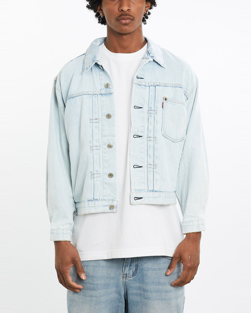 Vintage, 90s, Levi's, LVC, 70647, Type, 1', Buckle, Back, Denim, Jacket, The Real Deal, size large, colour Blue, newtown, sydney, australia, thrift store, opshop, preloved, secondhand, sustainable, retro, antique, 70s, 80s, 90s, 2000s, 00s, fashion, clothing, streetwear, trendy, garment, style, boutique, store, shop, archive, sale, cheap, best, top, Jackets