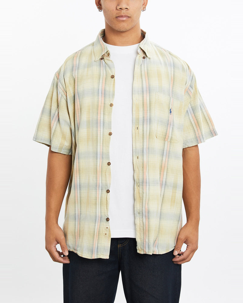 Vintage, 90s, Polo, Ralph, Lauren, Short, Sleeve, Button, Up, Shirt, The Real Deal, size large, colour Multicolour, newtown, sydney, australia, thrift store, opshop, preloved, secondhand, sustainable, retro, antique, 70s, 80s, 90s, 2000s, 00s, fashion, clothing, streetwear, trendy, garment, style, boutique, store, shop, archive, sale, cheap, best, top, Shirts