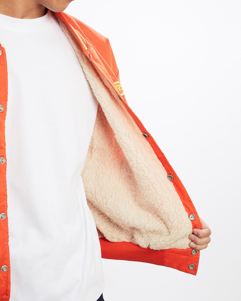 Vintage, 90s, Garst, Sherpa, Lined, Bomber, Jacket, The Real Deal, size large, colour Orange, newtown, sydney, australia, thrift store, opshop, preloved, secondhand, sustainable, retro, antique, 70s, 80s, 90s, 2000s, 00s, fashion, clothing, streetwear, trendy, garment, style, boutique, store, shop, archive, sale, cheap, best, top, Jackets